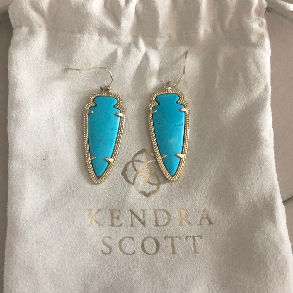 Kendra Scott turquoise sky earrings